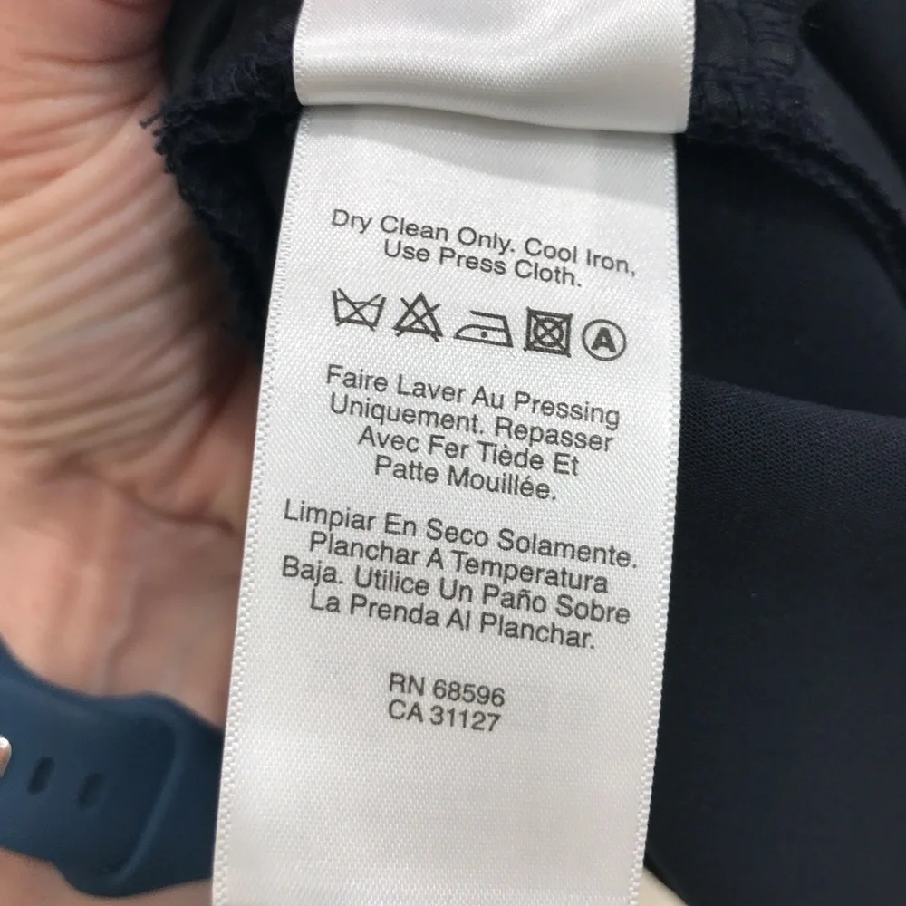 DONNA KAREN Navy Blue Pants Skinny Leg Size 8